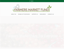 Tablet Screenshot of farmersmarketfund.org